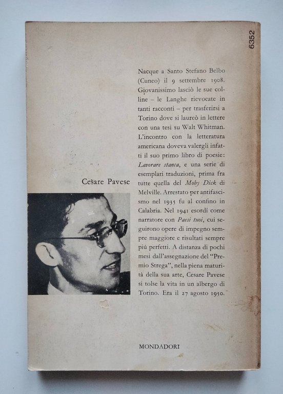 Dialoghi con Leucò, Cesare Pavese, Mondadori Il bosco, edizione 1966