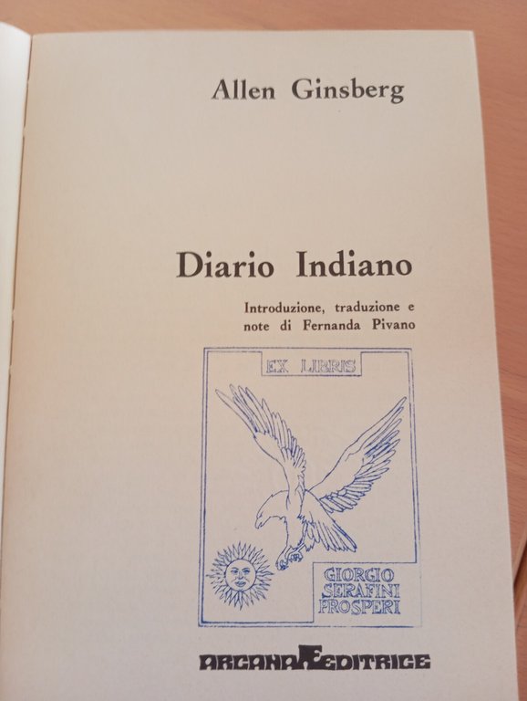 Diario indiano, Allen Ginsberg, Arcana editrice, A cura di Fernanda …