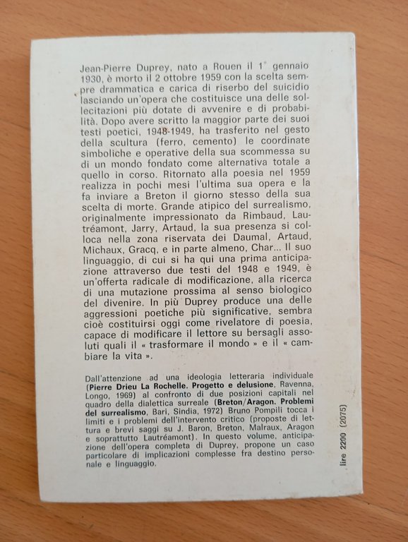 Dicontrofigura - Soluzione H, Jeaqn Pierre Duprey, Sindia Editrice, 1974 | Immagine Gallery 6