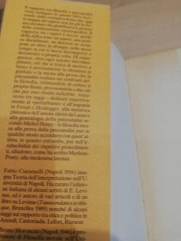 Diffrazioni La filosofia alla prova della psicoanalisi Ciaramelli moroncini 1994