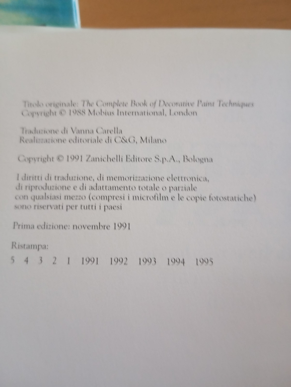 Dipingere la casa, Sloan - Gwynn, Zanichelli, 1995