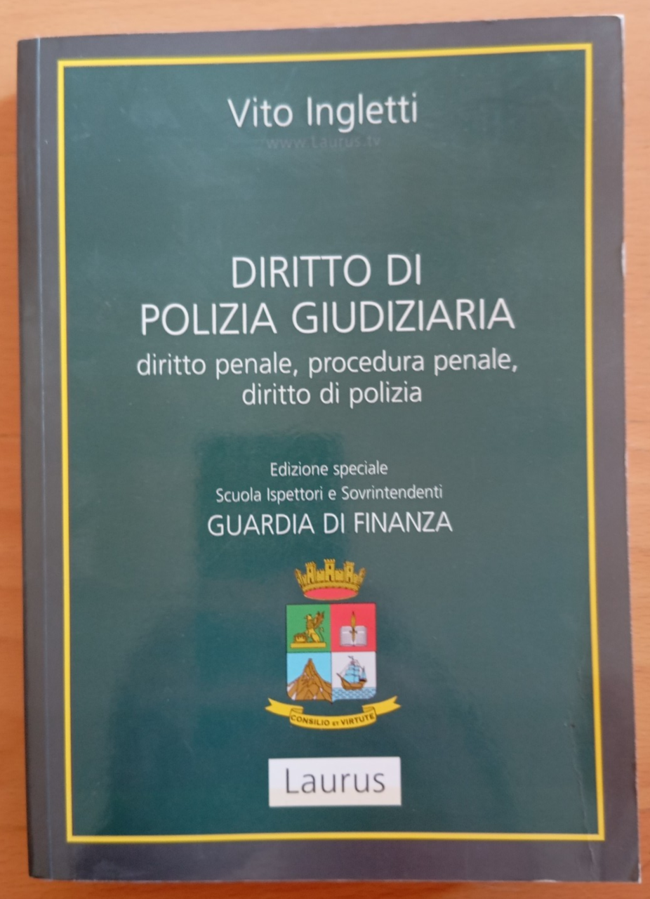 Diritto di polizia giudiziaria ed. speciale scuola ispettori Vito Ingletti, … | Immagine principale