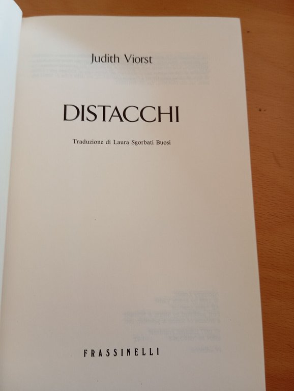 Distacchi, Judith Viorst, Frassinelli, 1987