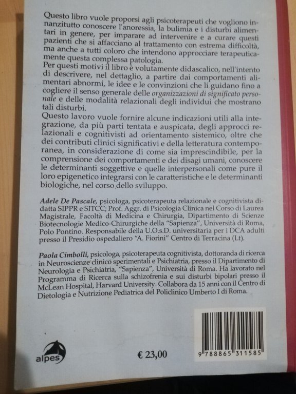 Disturbi delle condotte alimentari, A. De Pascale, P. Cimbolli, 2014, …