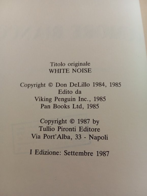 Don Delillo, Rumore bianco, Tullio Pitonti Editore, copertina psichedelica, 1987 | Immagine Gallery 10