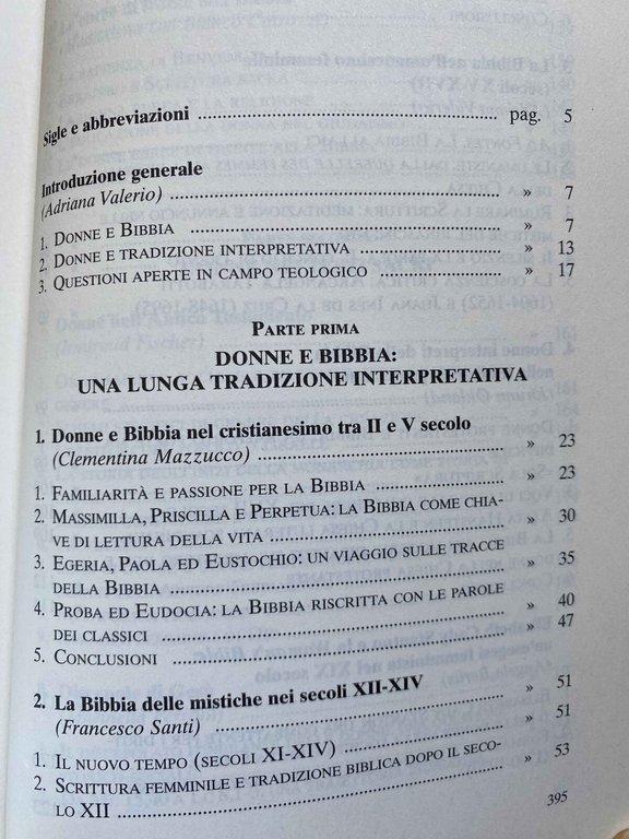 Donne e Bibbia. Storia ed esegesi, A cura di Adriana …