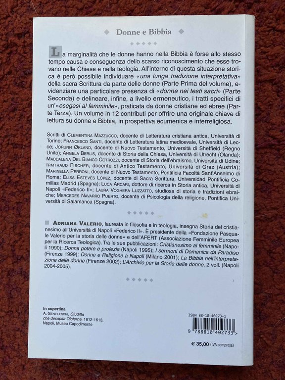 Donne e Bibbia. Storia ed esegesi, A cura di Adriana …