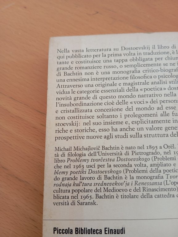 Dostoevskij, Michail Bachtin, Einaudi, 1968