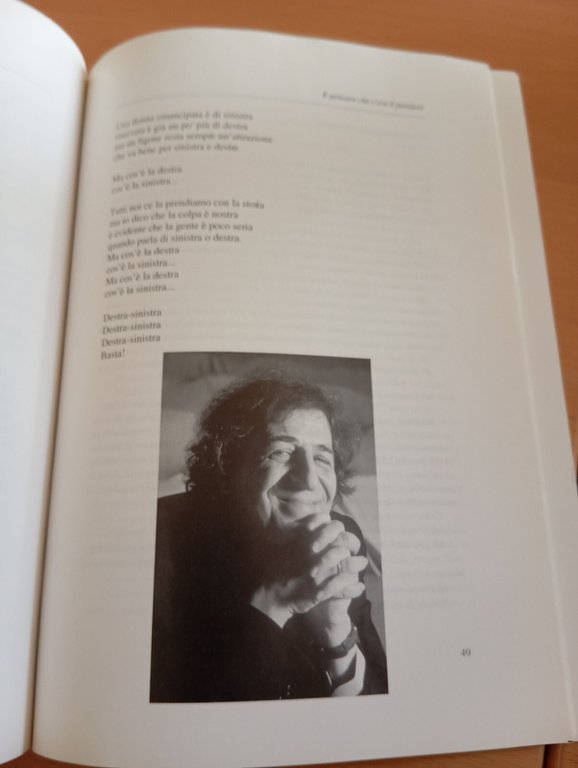 E pensare che c'era il pensiero, Giorgio Gaber, Libro spettacolo, …