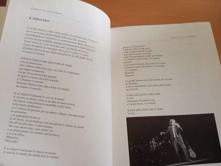 E pensare che c'era il pensiero, Giorgio Gaber, Libro spettacolo, …