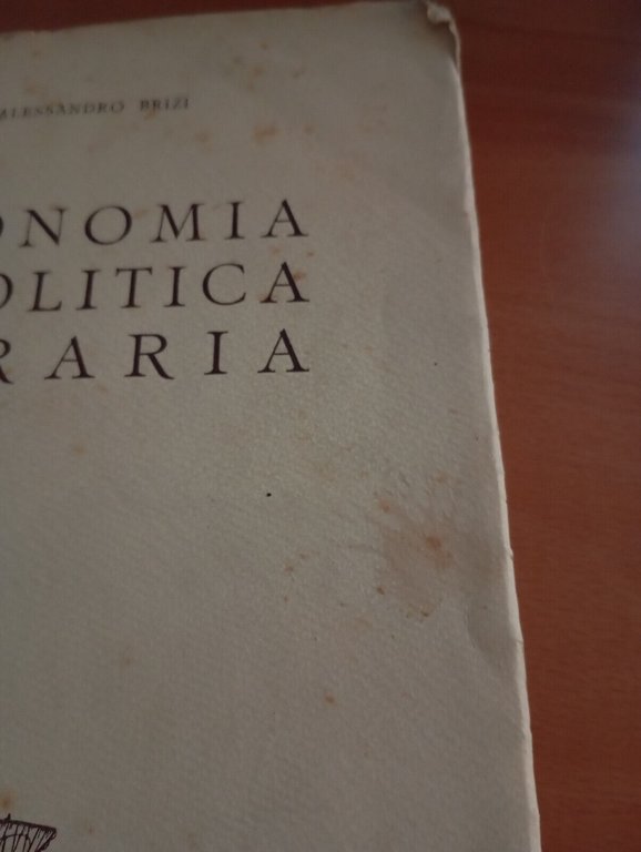 Economia politica agraria, Alessandro Brizi, 1942, per collezionisti