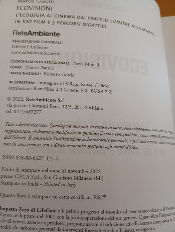 Ecovisioni, Marco Gisotti, Edizioni Ambiente, 2022