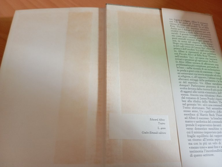 Edward Albee, Teatro, Einaudi, 1970