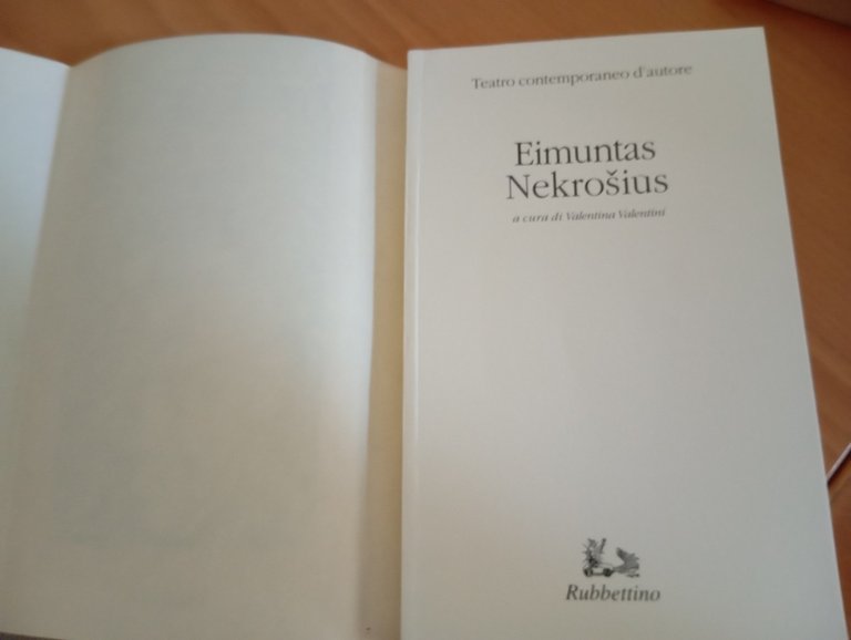 Eimuntas Nekrosius, Teatro contemporaneo d'autore, Rubbettino, 1999, Raro