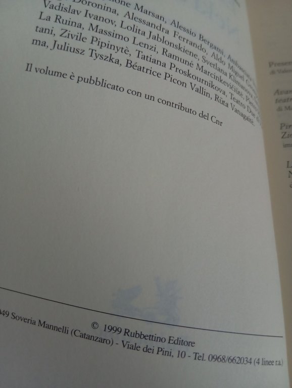 Eimuntas Nekrosius, Teatro contemporaneo d'autore, Rubbettino, 1999, Raro