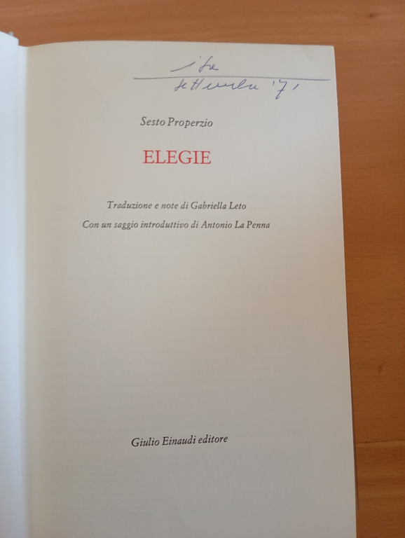 Elegie, Properzio, Millenni Einaudi, 1970 | Immagine Gallery 8