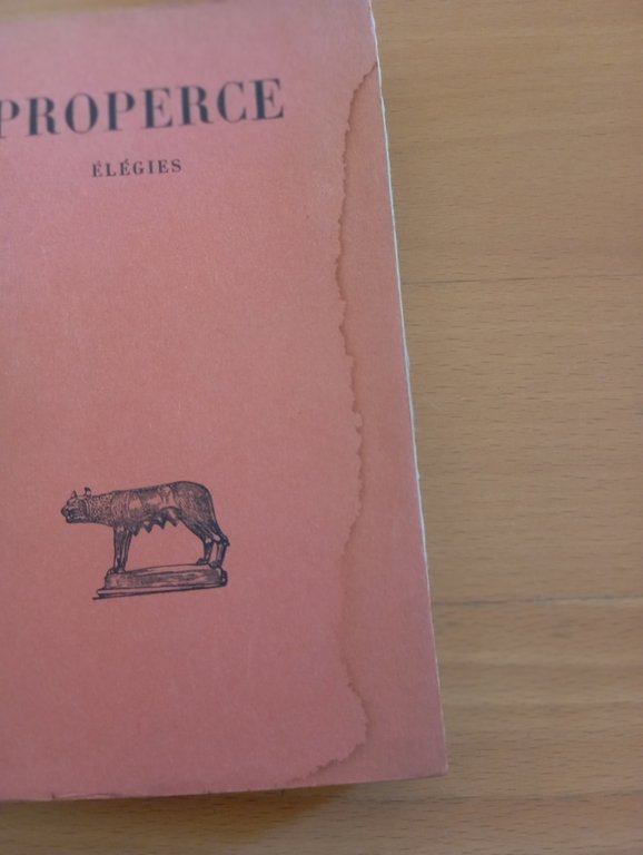 Elegie, Properzio, (Properce), D. Paganelli, Les Belles Lettres, 1964 | Immagine Gallery 2