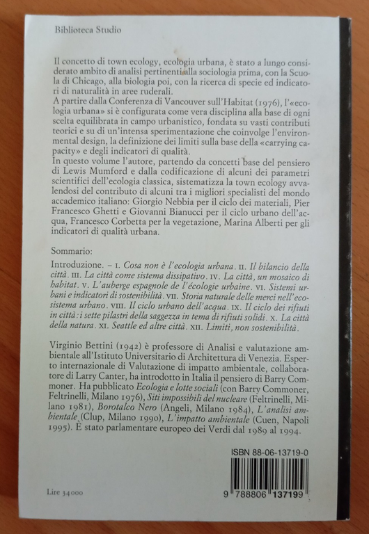 Elementi di ecologia urbana, Virginio Bettini, Einaudi, 1996 | Immagine Gallery 4