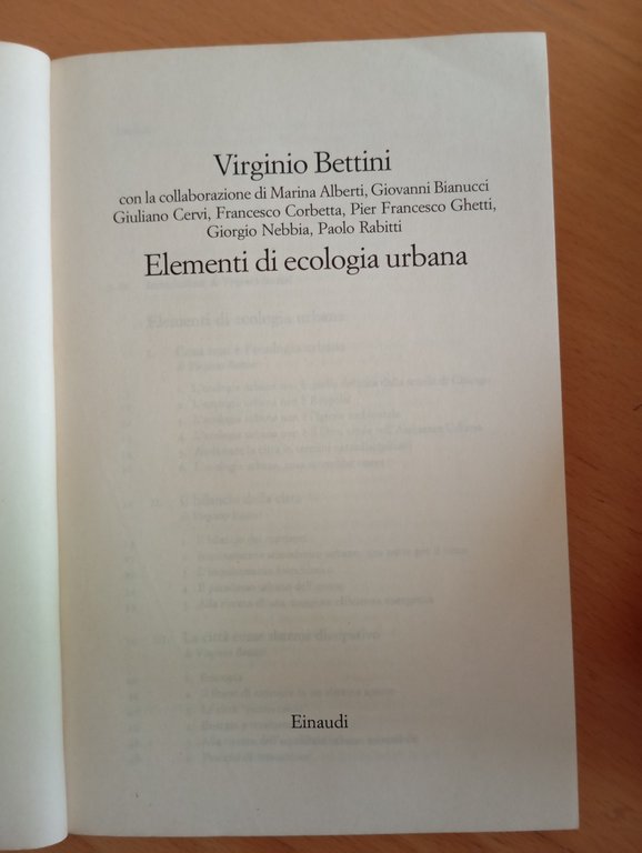 Elementi di ecologia urbana, Virginio Bettini, Einaudi, 1996 | Immagine Gallery 5