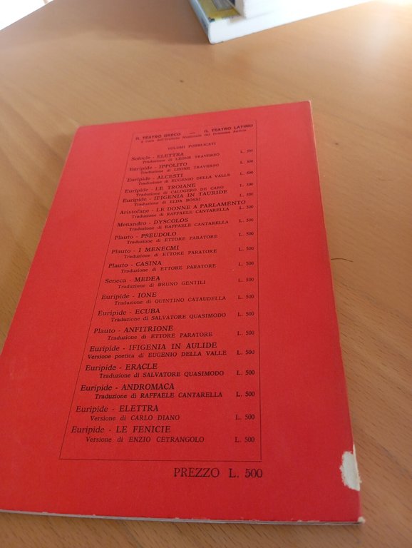 Elettra, Euripide, Araglia Editore, 1968