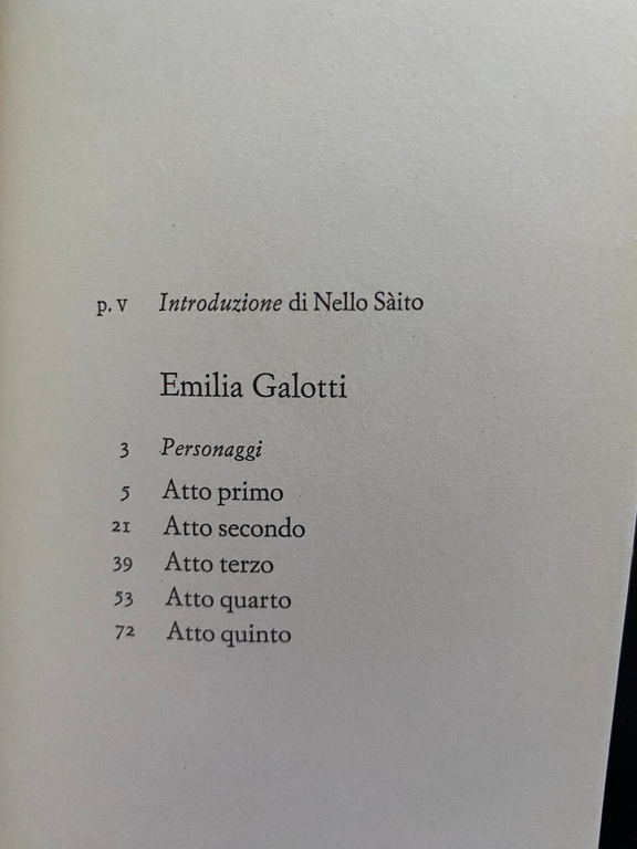 Emilia Galotti, Gotthold Ephraim Lessing, Einaudi, 2004 | Immagine Gallery 22