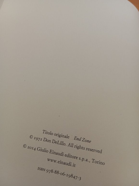 End Zone, Don Delillo, Einaudi, 2014