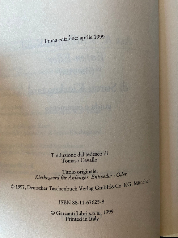 Enten-Eller. Guida e commento, Asa A. Schillinger-Kind, 1999