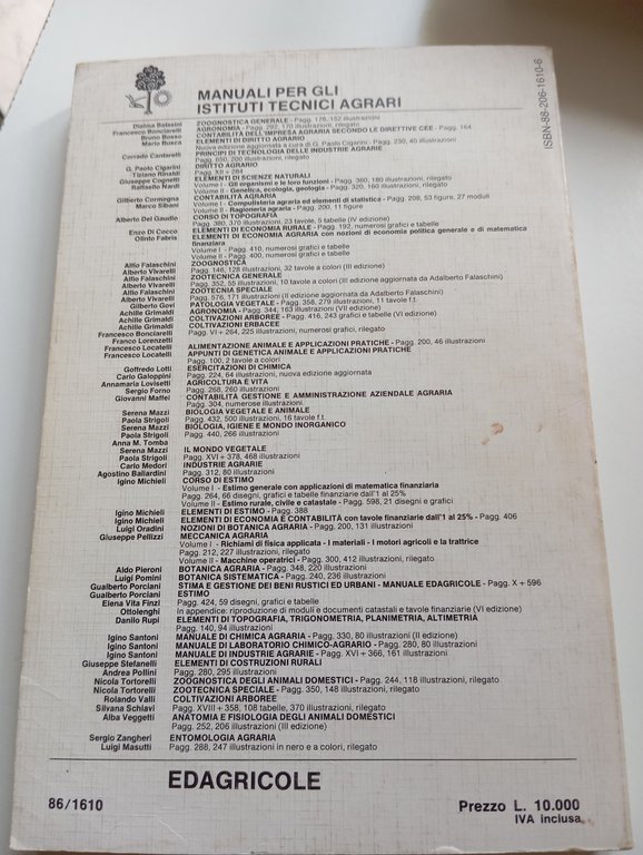 Entomologia agraria, Filippo Venturi, Edagricole, 1982