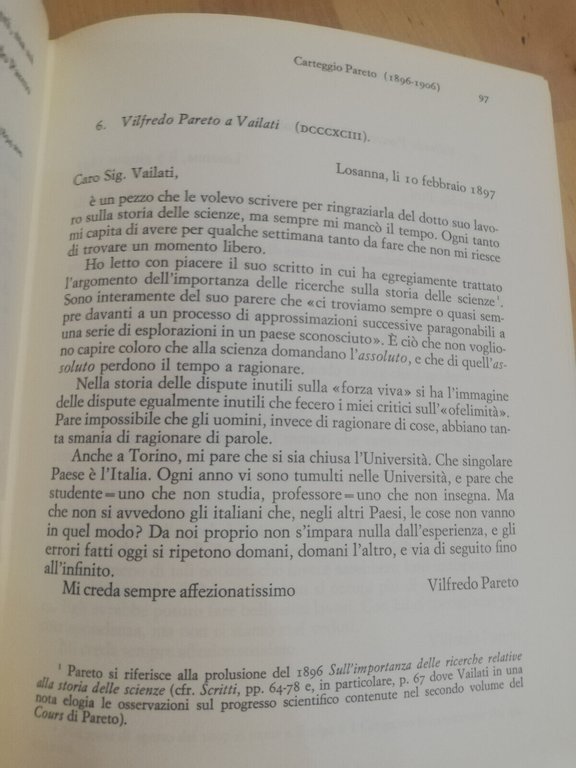 Epistolario 1891 - 1909, Giovanni Vailati, Einaudi, 1971