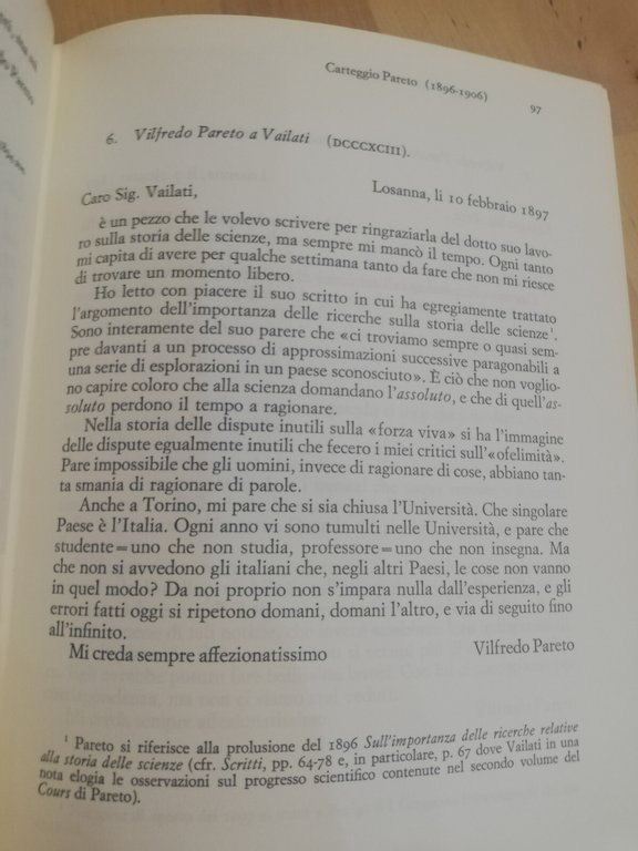 Epistolario 1891 - 1909, Giovanni Vailati, Einaudi, 1971