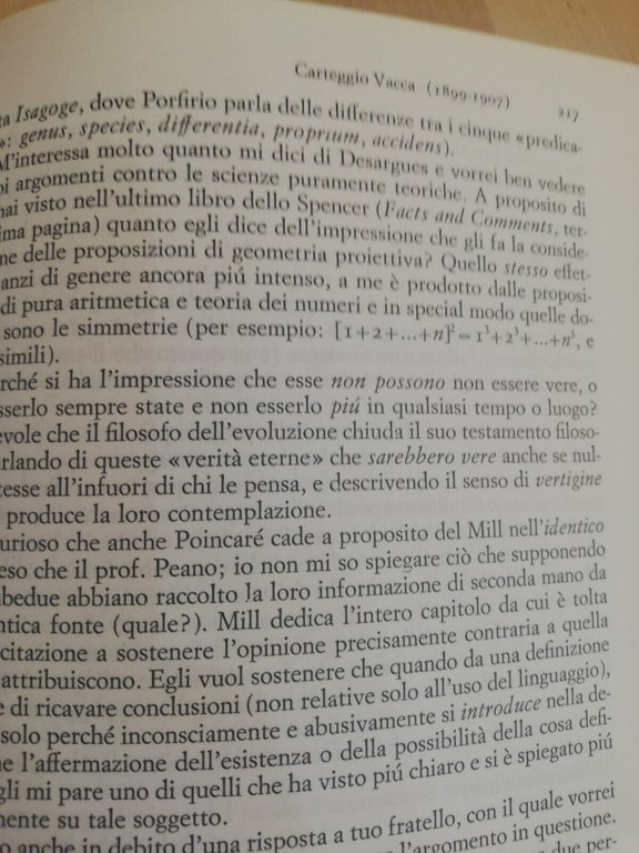 Epistolario 1891 - 1909, Giovanni Vailati, Einaudi, 1971