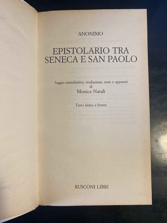 Epistolario tra Seneca e San Paolo, Anonimo, Testo a fronte, …