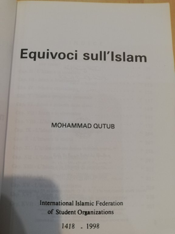 Equivoci sull'Islam, Mohammad Qutub, 1998