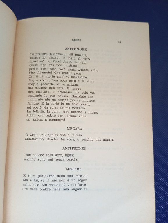 Eracle, Euripide, Traduzione Salvatore Quasimodo, Armando Araglia Editore, 1964