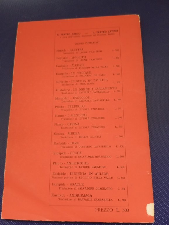 Eracle, Euripide, Traduzione Salvatore Quasimodo, Armando Araglia Editore, 1964