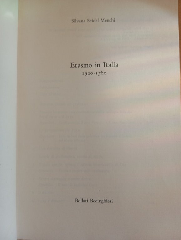 Erasmo in Italia 1520-1580, Silvana Seidel Menchi, Bollati Boringhieri, 1987 | Immagine Gallery 9