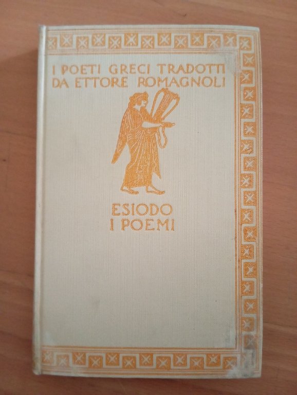 Esiodo, I poemi, Zanichelli 1956, Ettore Romagnoli, tela illustrata