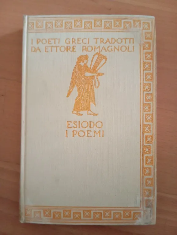 Esiodo, I poemi, Zanichelli 1956, Ettore Romagnoli, tela illustrata