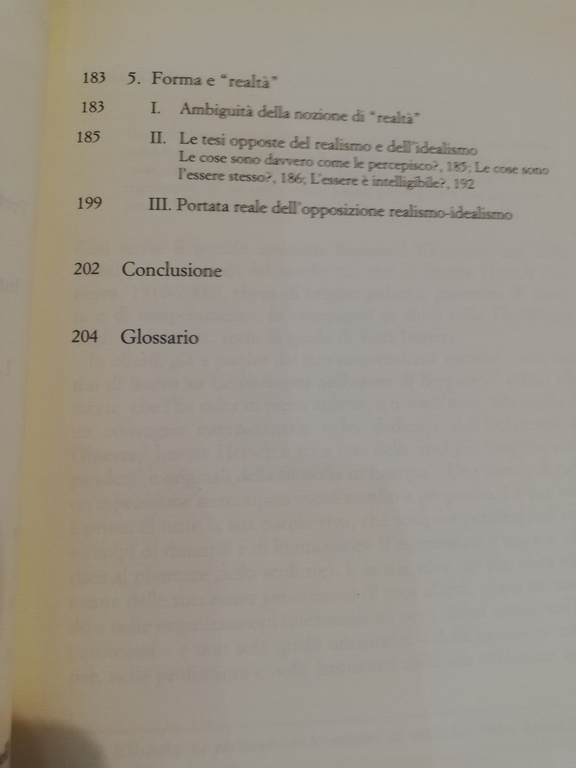 Essere e forma, Jeanne Hersch, Bruno Mondadori, 2006, raro