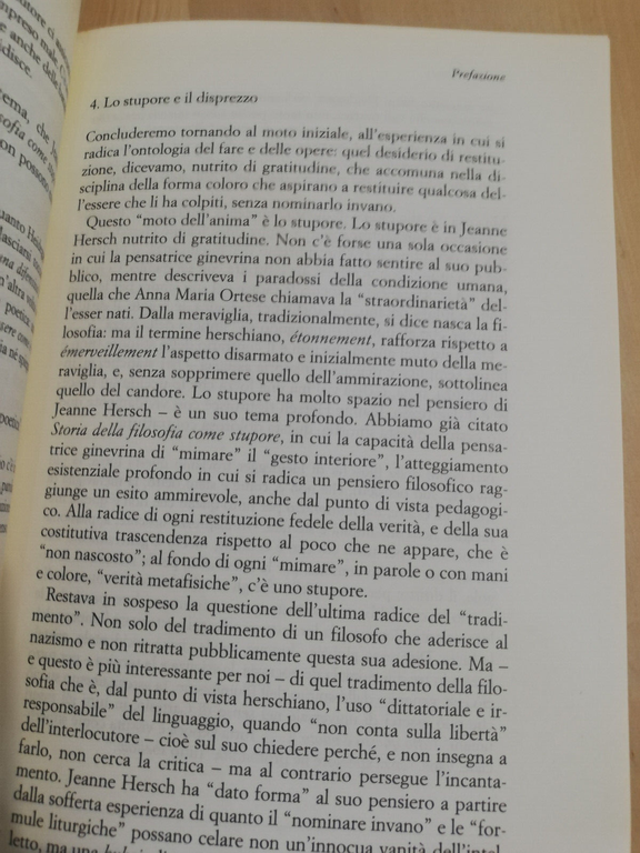 Essere e forma, Jeanne Hersch, Bruno Mondadori, 2006, raro