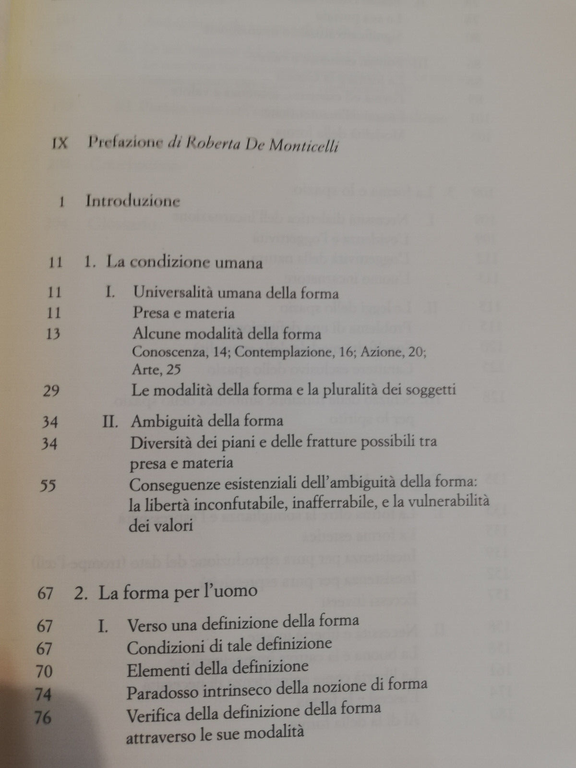 Essere e forma, Jeanne Hersch, Bruno Mondadori, 2006, raro