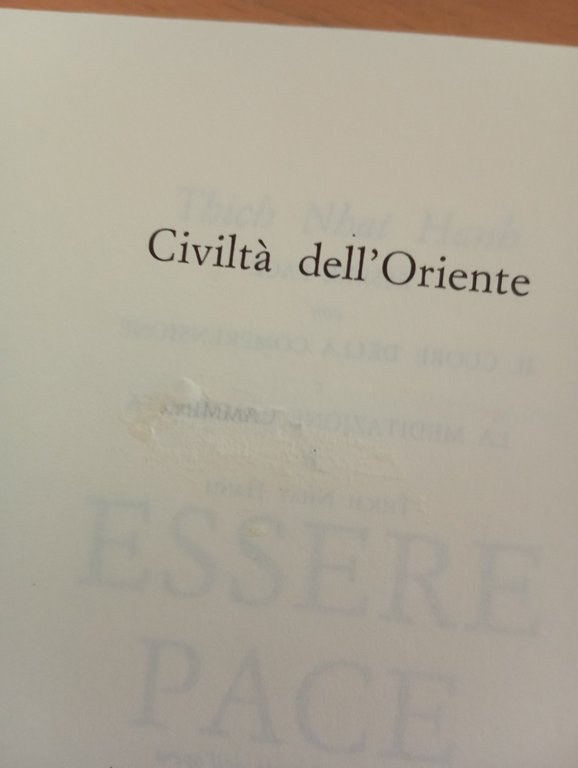 Essere pace, Thich Nhat Hanh, Ubaldini, 1989