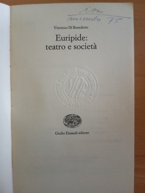 Euripide: teatro e società, Vincenzo Di Benedetto, Einaudi, 1975 | Immagine Gallery 7