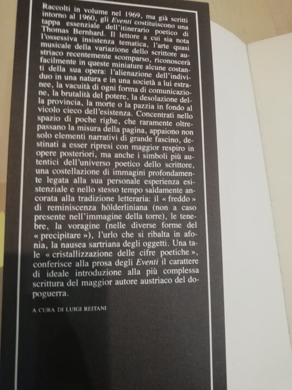 Eventi, Thomas Bernhard, SE, 1989