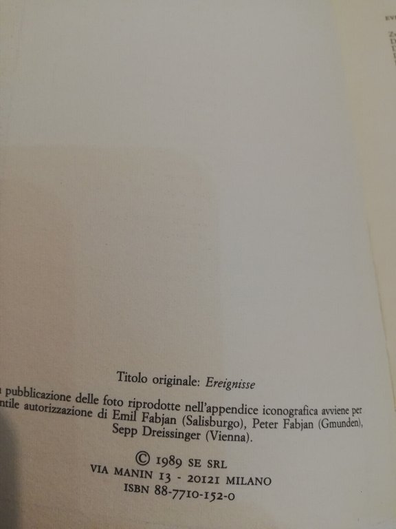 Eventi, Thomas Bernhard, SE, 1989