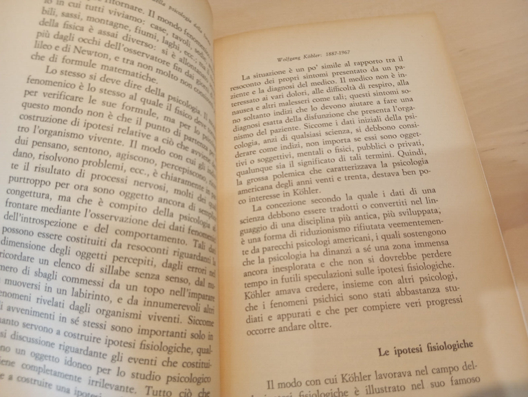 Evoluzione e compiti della Psicologia della forma, W. Kohler, Armando, …