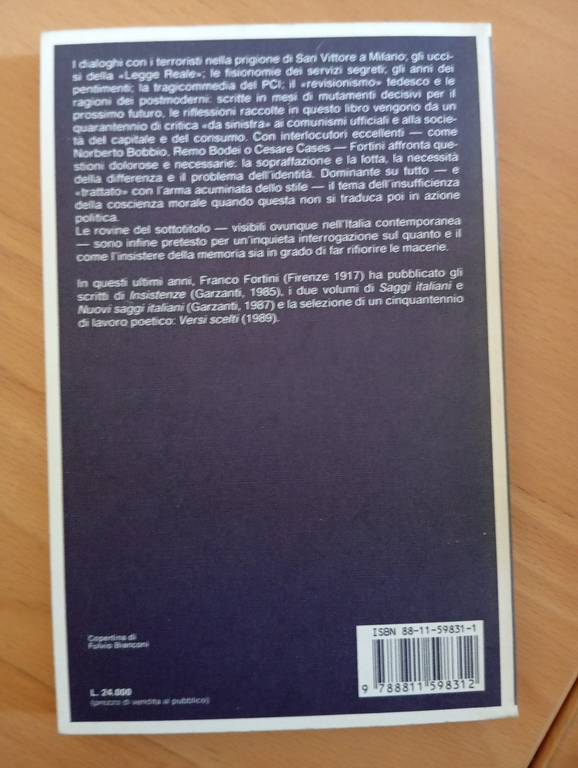 Extrema ratio, Franco Fortini, Garzanti, 1990 | Immagine Gallery 4