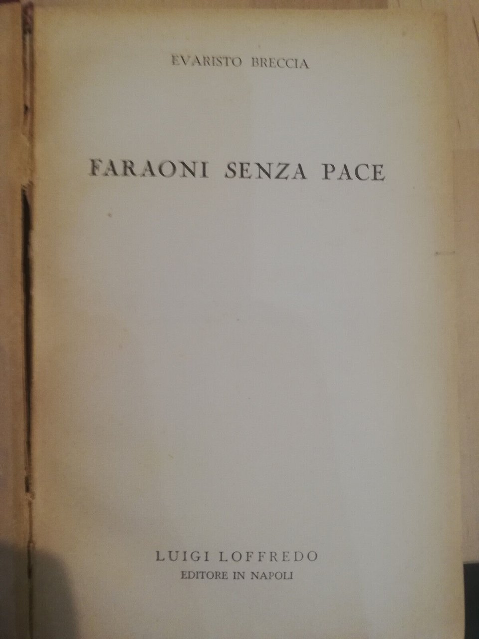 Faraoni senza pace, Evaristo Breccia, Loffredo, 1939