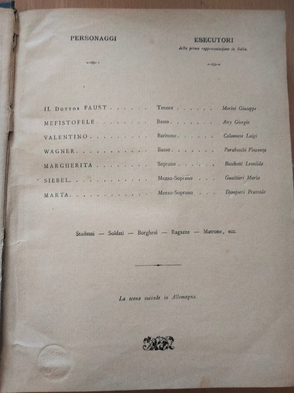 Faust, Carlo Gounod, spartito canto e pianoforte, rllegato, Ricordi, 1890? | Immagine Gallery 6