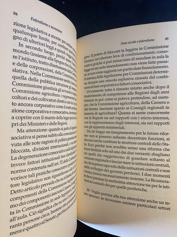 Federalismo e secessione, Gianfranco Miglio Augusto Barbera, Prima edizione 1997